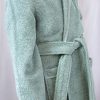 Lolitta Hooded Style Bathrobe For Teens, Pure Cotton, Green - Image 5